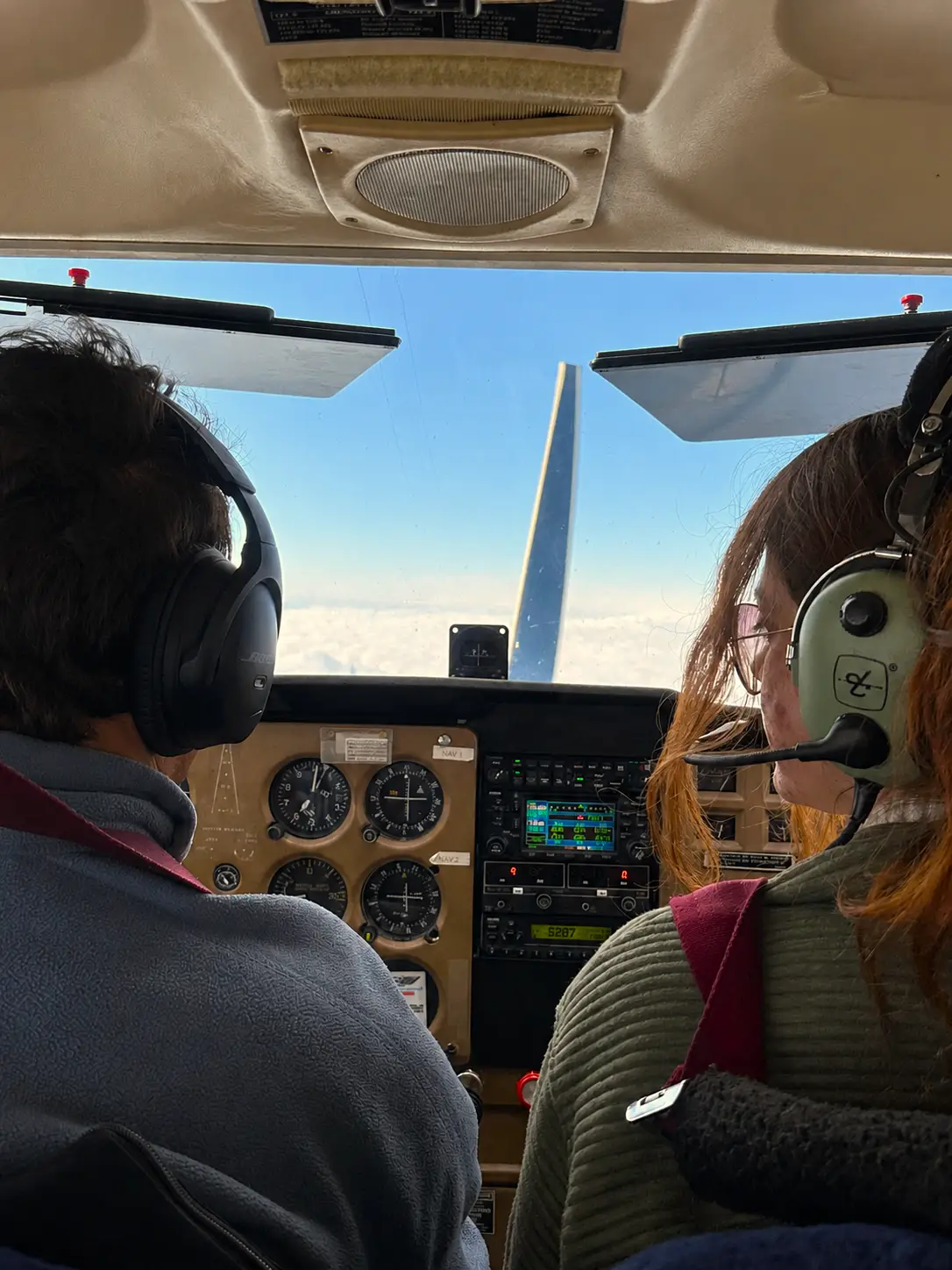 Student training with a certified flight instructor