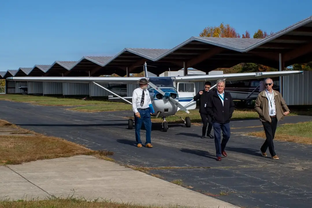 Triad Aviation Academy team and flight instructors gathered outside